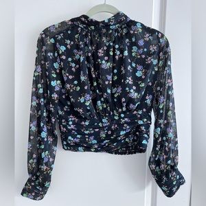 Zara long sleeve floral blouse. Size small. NWT